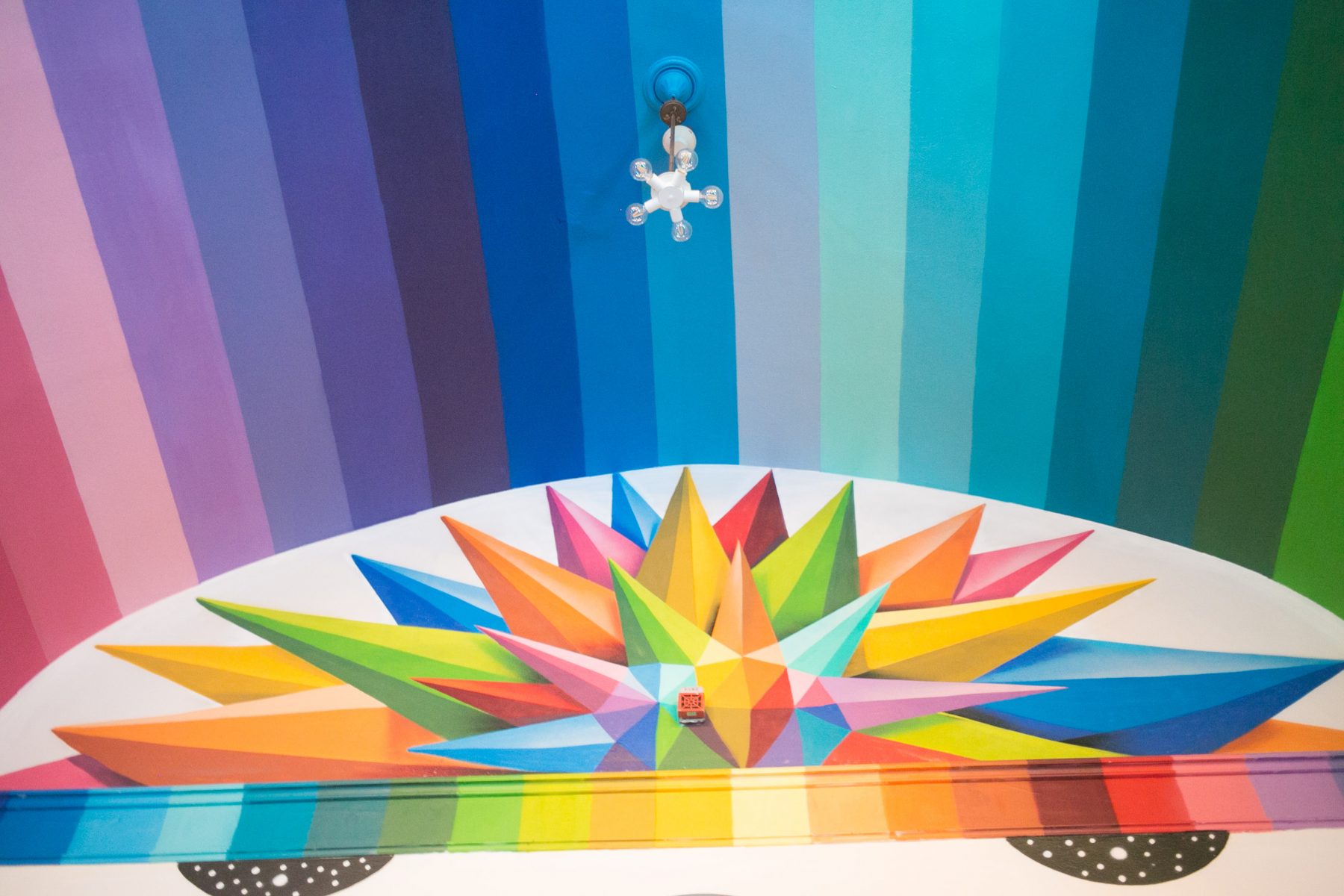 Okuda's Divinitory International Church of Cannabis mural